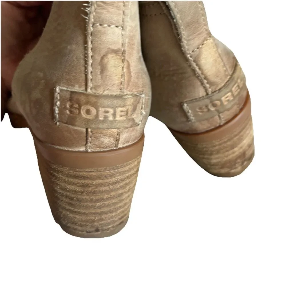 Sorel Women's Cate Chelsea Boot Beige Size 8